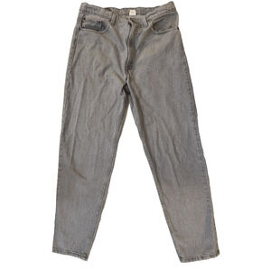VINTAGE 90s Levis 550 Jeans Mens 38x34 Gray Denim Relaxed Tapered Made in USA‎